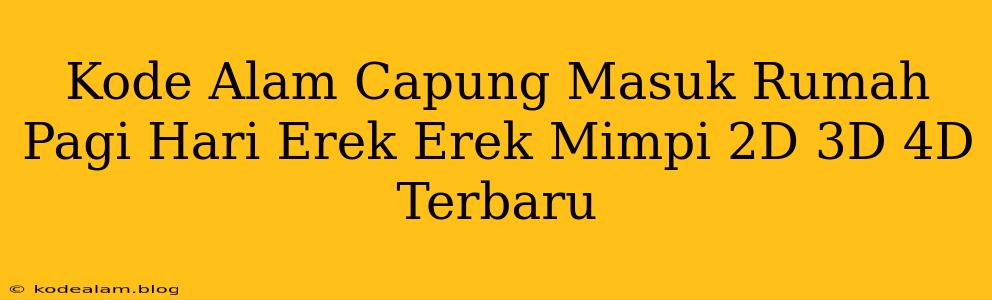 Kode Alam Capung Masuk Rumah Pagi Hari Erek Erek Mimpi 2D 3D 4D Terbaru