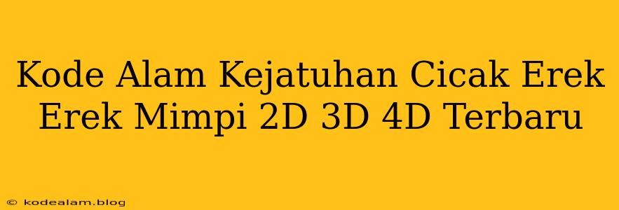 Kode Alam Kejatuhan Cicak Erek Erek Mimpi 2D 3D 4D Terbaru