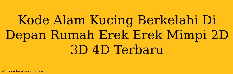 Kode Alam Kucing Berkelahi Di Depan Rumah Erek Erek Mimpi 2D 3D 4D Terbaru