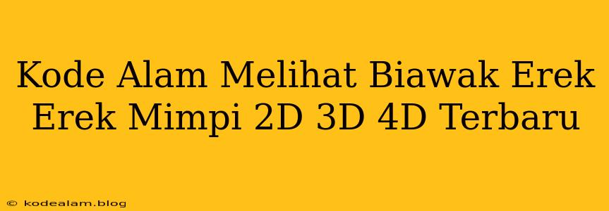 Kode Alam Melihat Biawak Erek Erek Mimpi 2D 3D 4D Terbaru