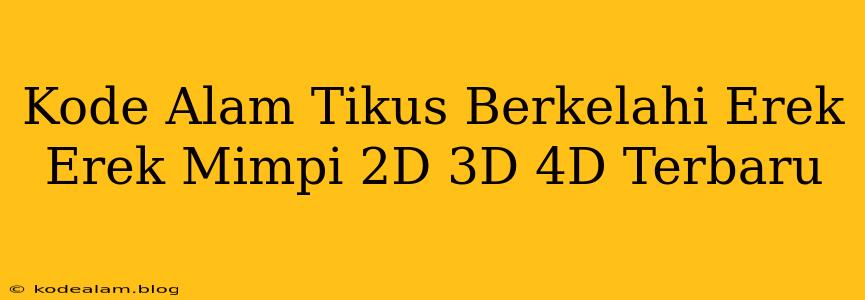 Kode Alam Tikus Berkelahi Erek Erek Mimpi 2D 3D 4D Terbaru
